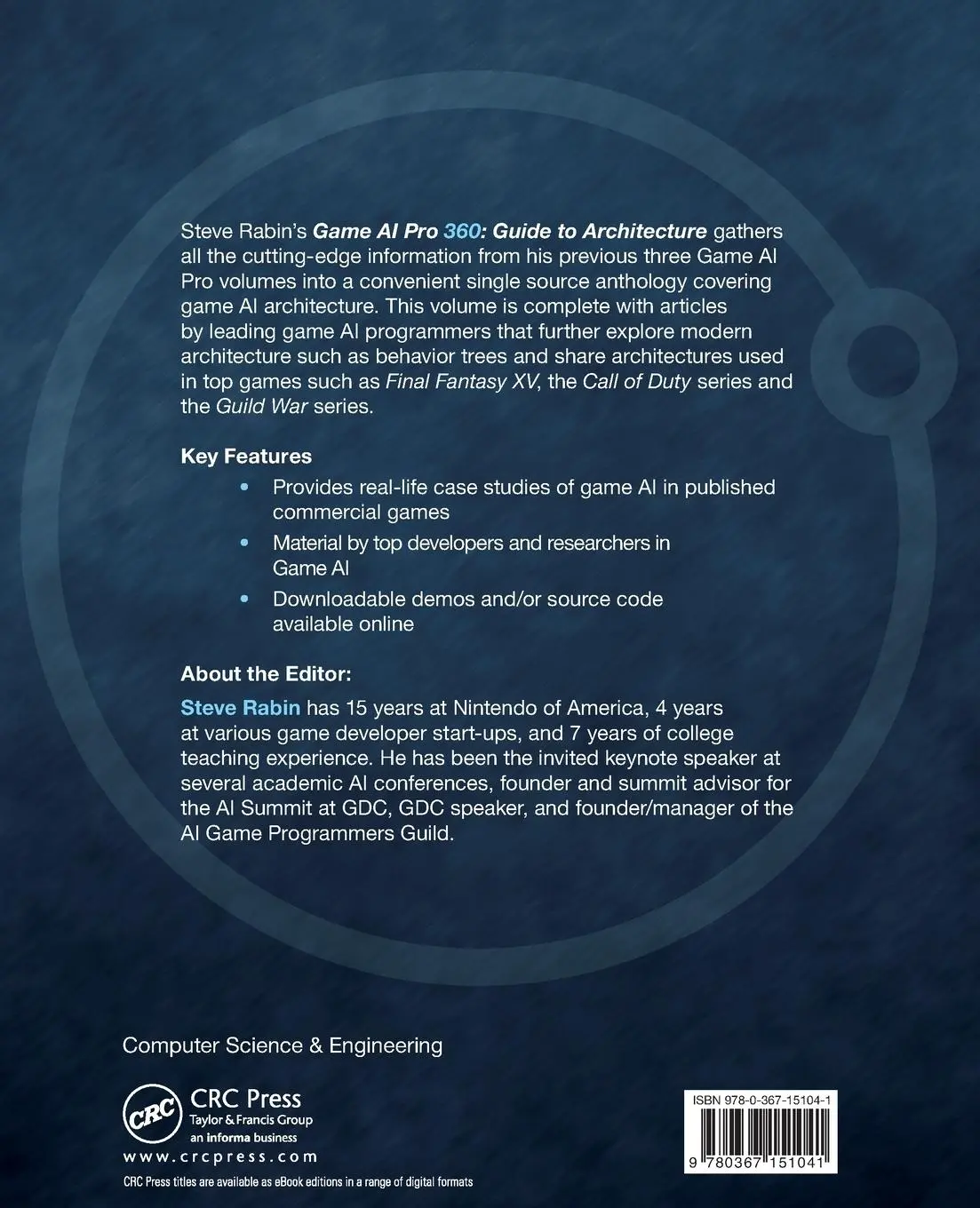Rückseite: 9780367151041 | Game AI Pro 360 | Guide to Architecture | Steve Rabin | Taschenbuch