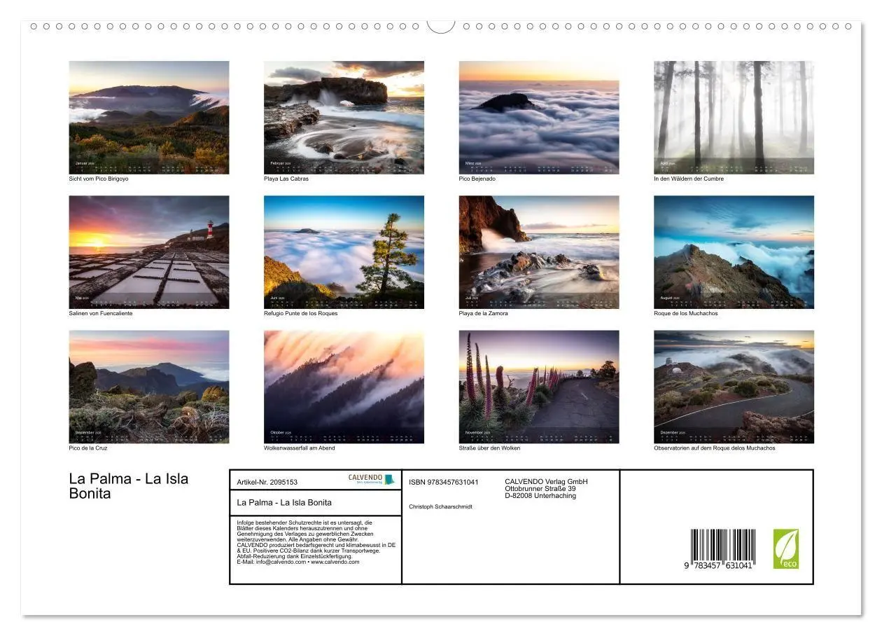 Bild: 9783457631041 | La Palma - La Isla Bonita (hochwertiger Premium Wandkalender 2026...