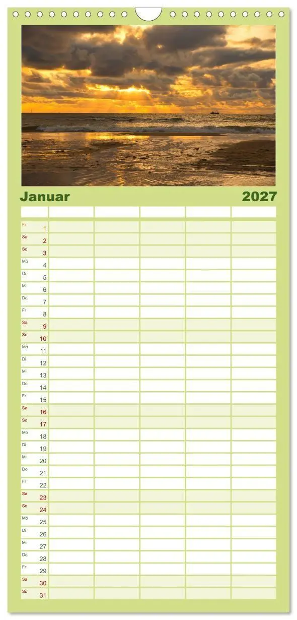 Bild: 9783594321041 | Familienplaner 2027 - Streifzug durch Nordholland mit 5 Spalten...