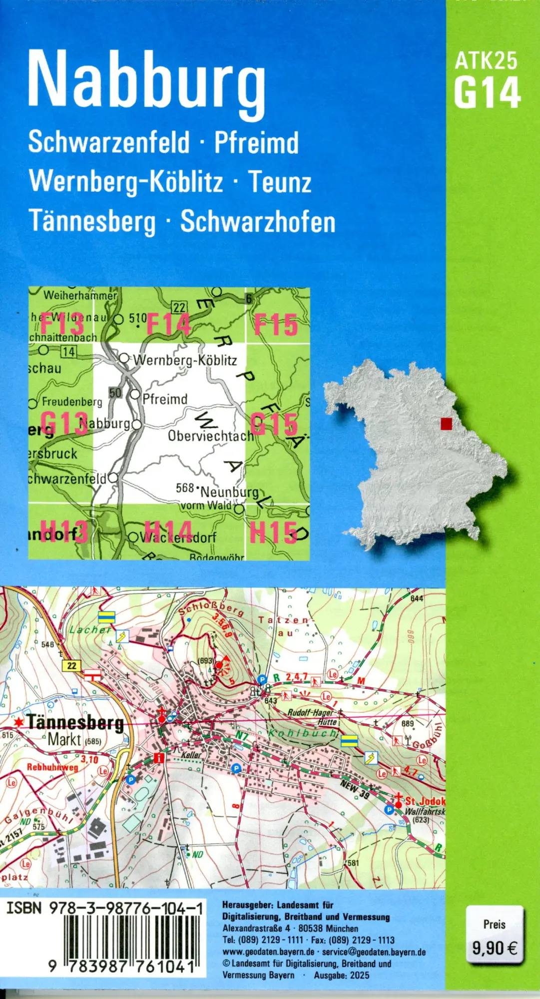 Bild: 9783987761041 | ATK25-G14 Nabburg (Amtliche Topographische Karte 1:25000) | Deutsch