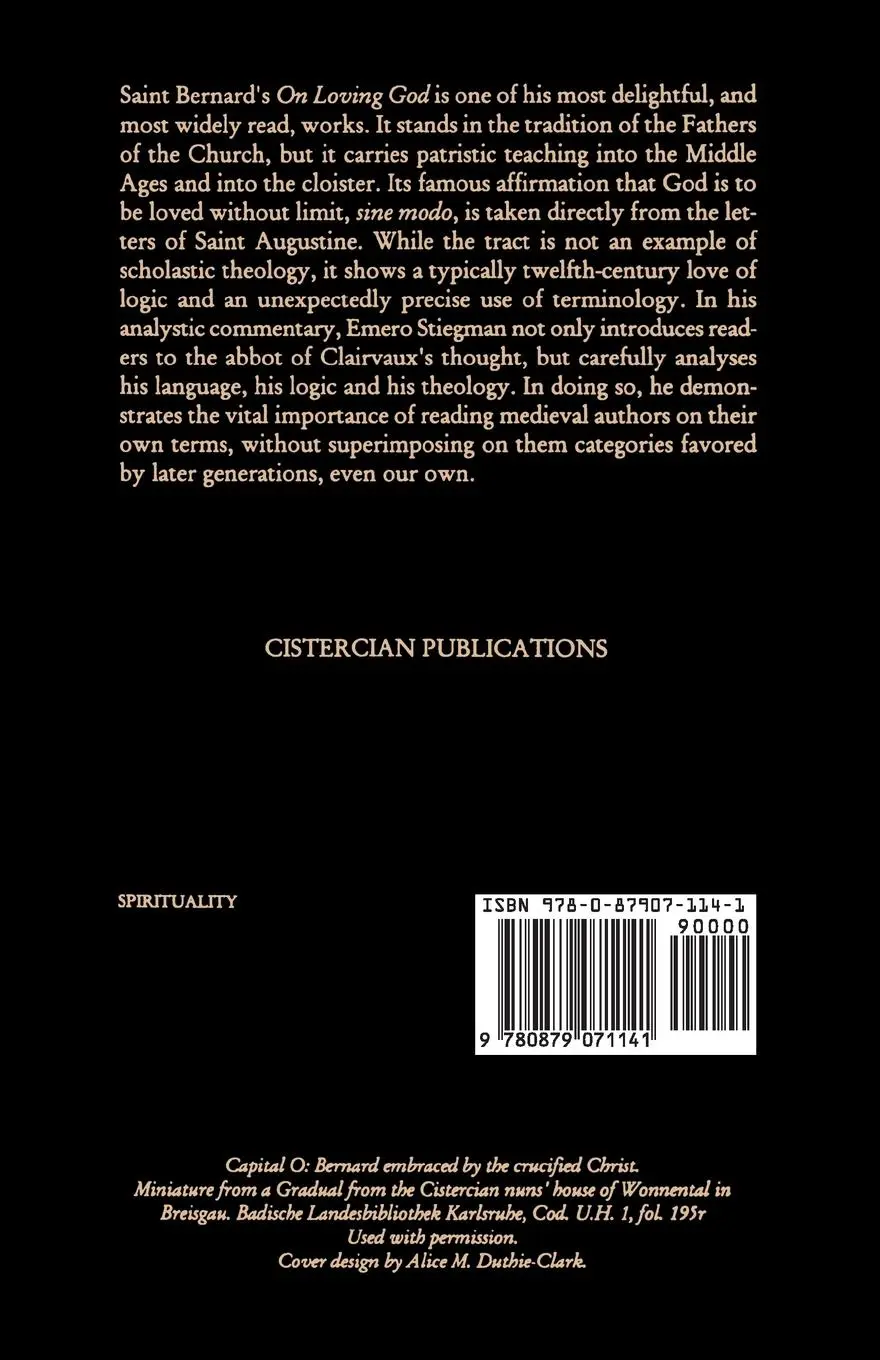 Rückseite: 9780879071141 | Bernard of Clairvaux | On Loving God | Bernard of Clairvaux | Buch