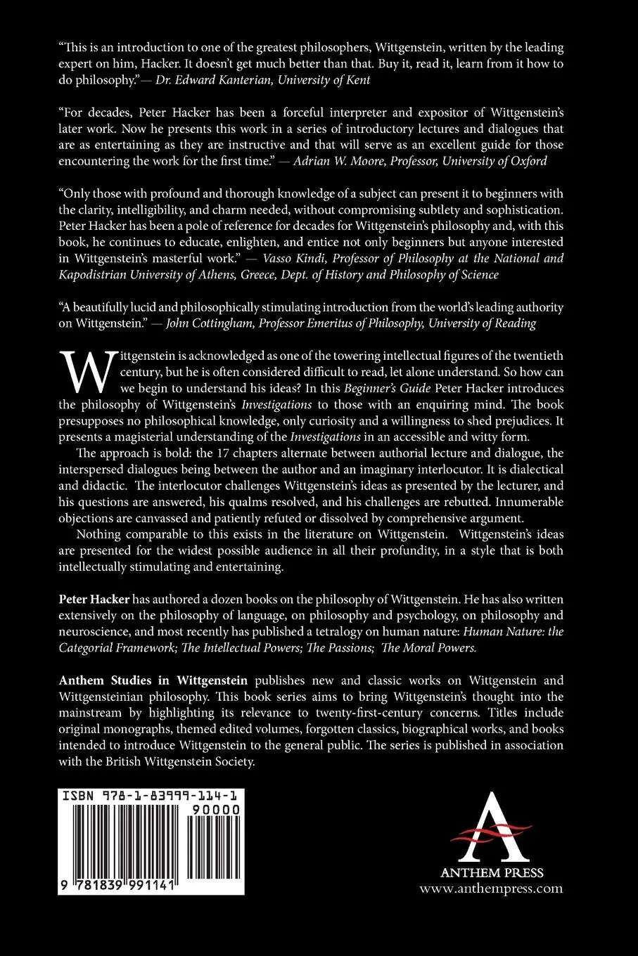 Rückseite: 9781839991141 | A Beginner's Guide to the Later Philosophy of Wittgenstein | Hacker