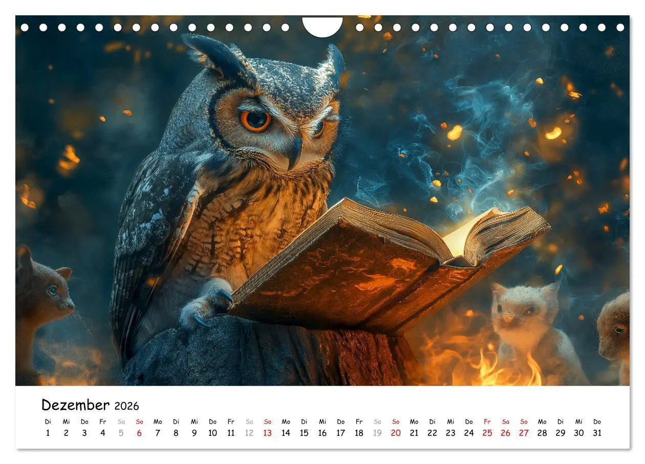 Bild: 9783457311141 | Eulen im Wald - Die geheimen Jobs und Aufgaben (Wandkalender 2026...