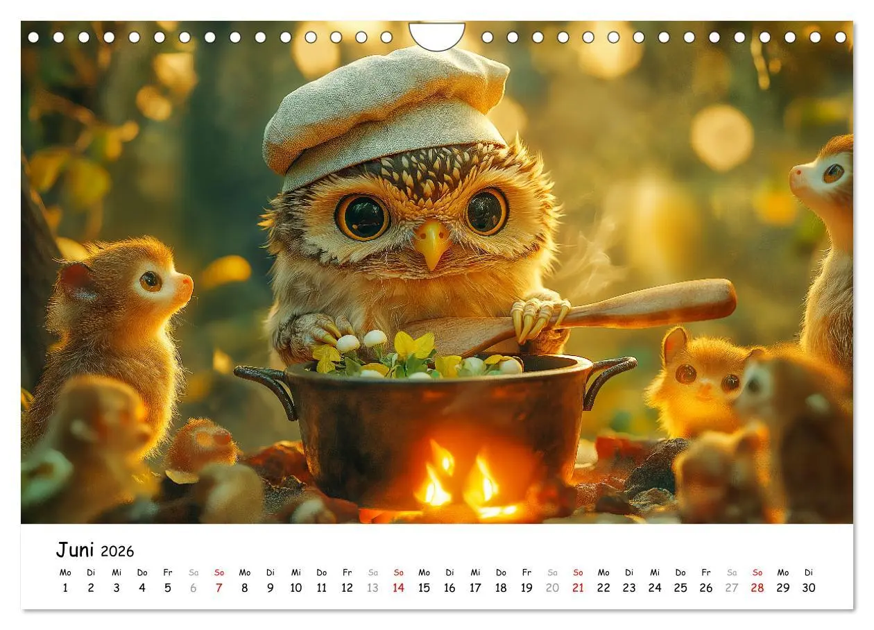Bild: 9783457311141 | Eulen im Wald - Die geheimen Jobs und Aufgaben (Wandkalender 2026...