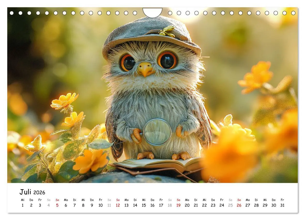 Bild: 9783457311141 | Eulen im Wald - Die geheimen Jobs und Aufgaben (Wandkalender 2026...