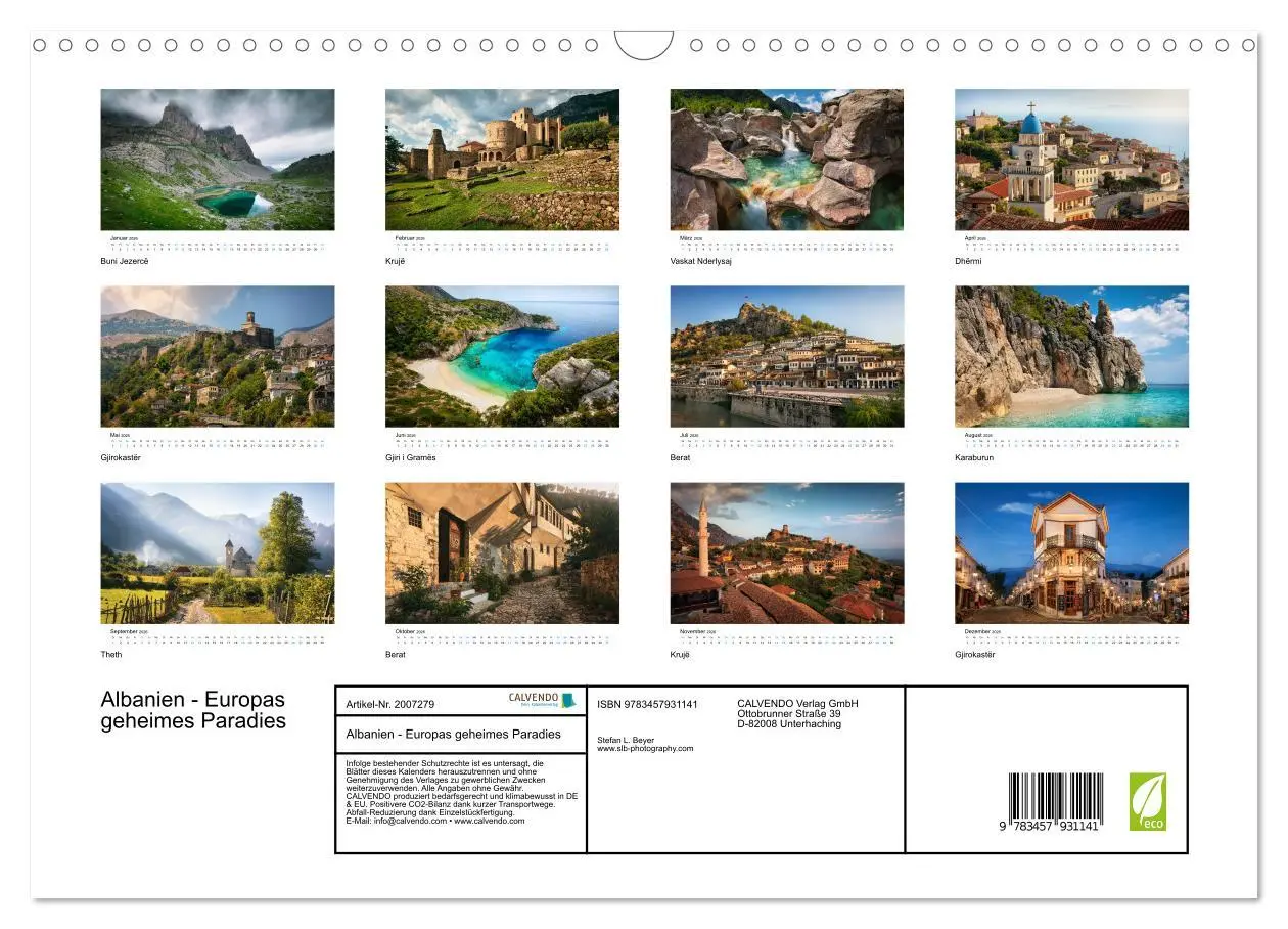 Bild: 9783457931141 | Albanien - Europas geheimes Paradies (Wandkalender 2026 DIN A3...