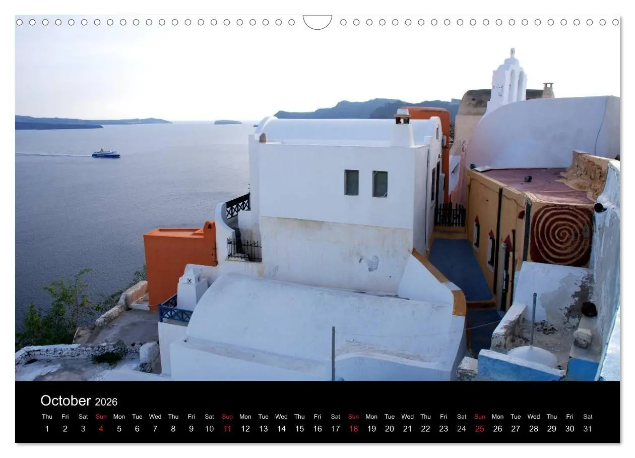 Bild: 9783516571141 | Lights of Santorini (Wall Calendar 2026 DIN A3 landscape), CALVENDO...