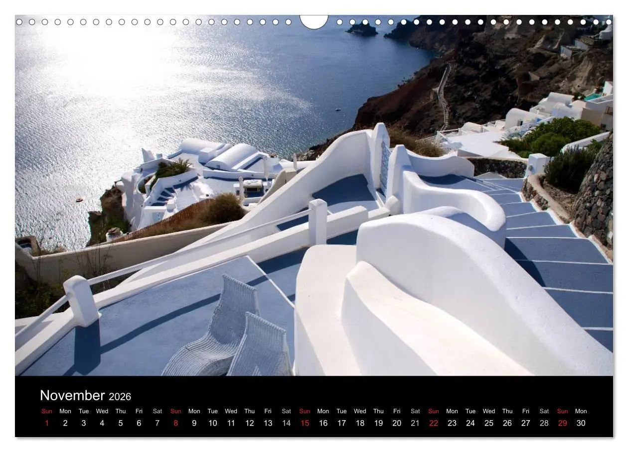 Bild: 9783516571141 | Lights of Santorini (Wall Calendar 2026 DIN A3 landscape), CALVENDO...