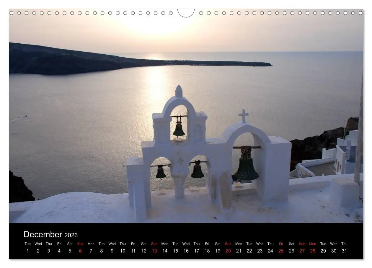 Bild: 9783516571141 | Lights of Santorini (Wall Calendar 2026 DIN A3 landscape), CALVENDO...