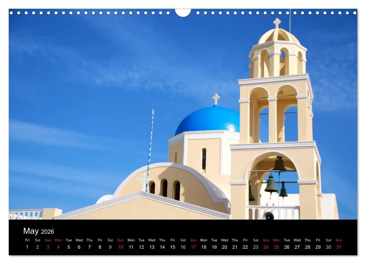 Bild: 9783516571141 | Lights of Santorini (Wall Calendar 2026 DIN A3 landscape), CALVENDO...