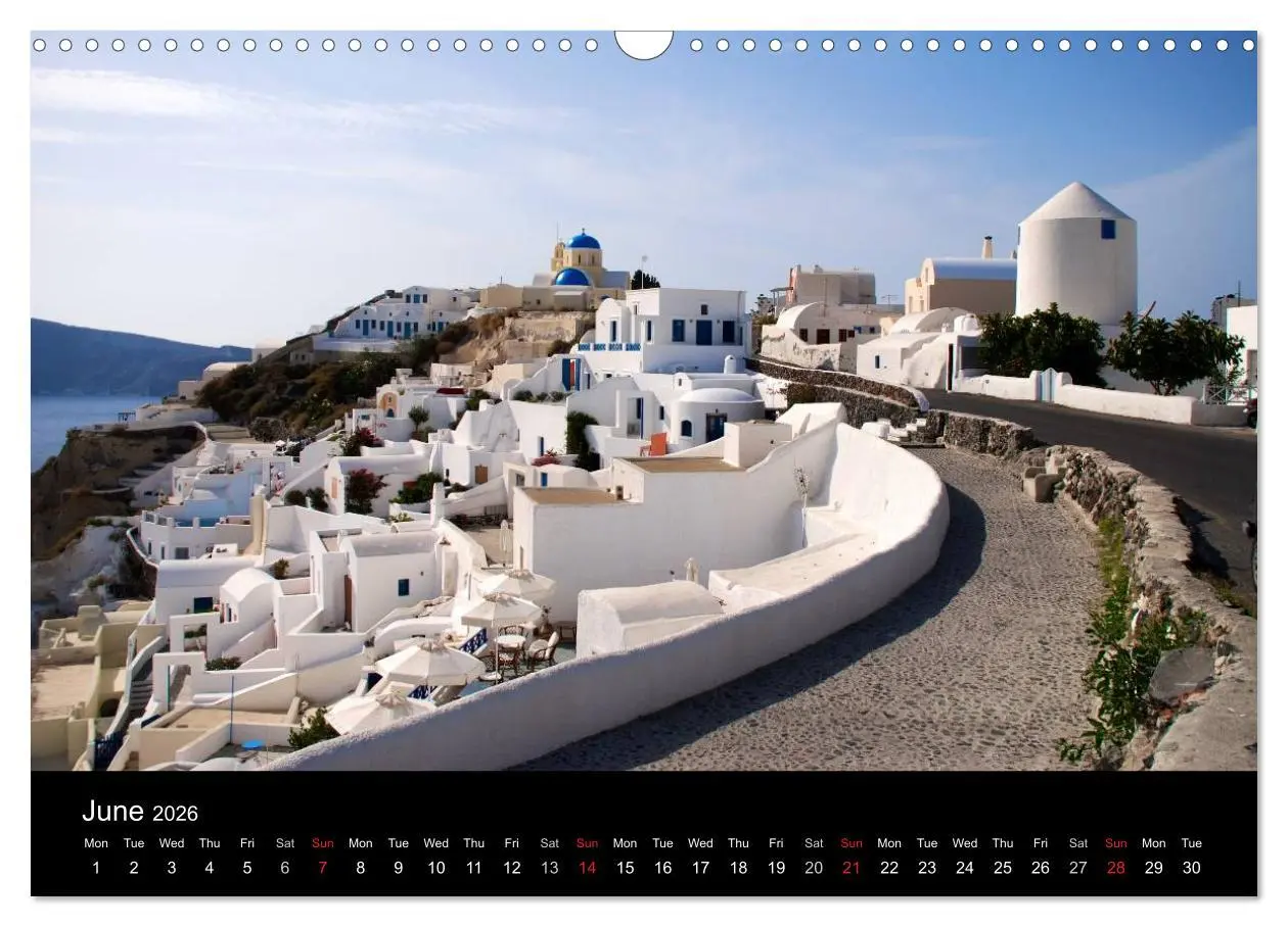 Bild: 9783516571141 | Lights of Santorini (Wall Calendar 2026 DIN A3 landscape), CALVENDO...