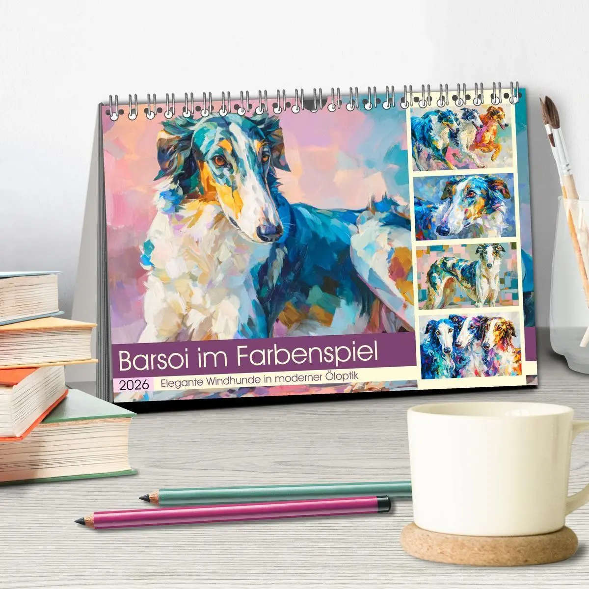 Bild: 9783516711141 | Barsoi im Farbenspiel. Elegante Windhunde in moderner Öloptik...