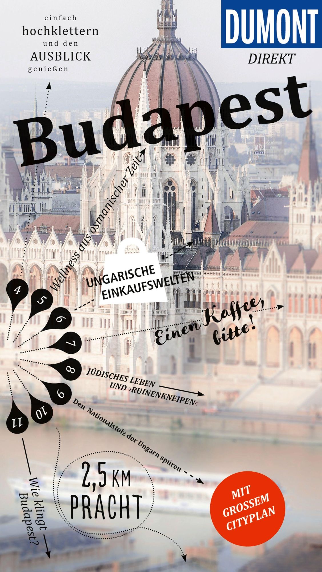 Cover: 9783616011141 | DUMONT direkt Reiseführer Budapest | Mit großem Cityplan | Eickhoff