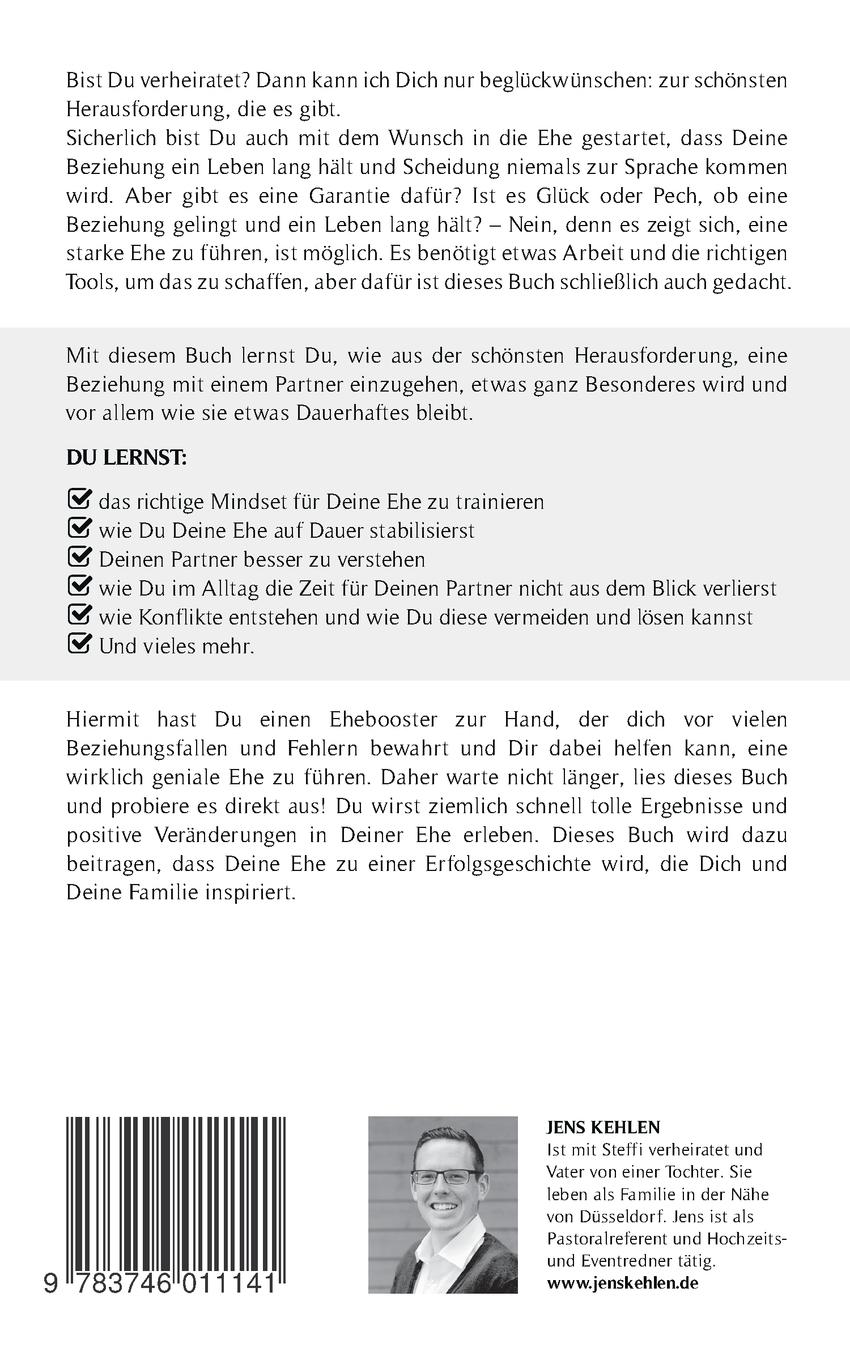 Rückseite: 9783746011141 | Der Ehebooster | 10 Ideen, damit deine Ehe ein Leben lang hält | Buch