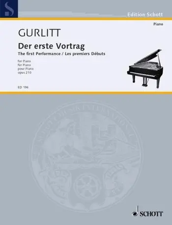 Cover: 9790001031141 | Erste Vortrag Opus 210 | op. 210. Klavier., Edition Schott | Gurlitt