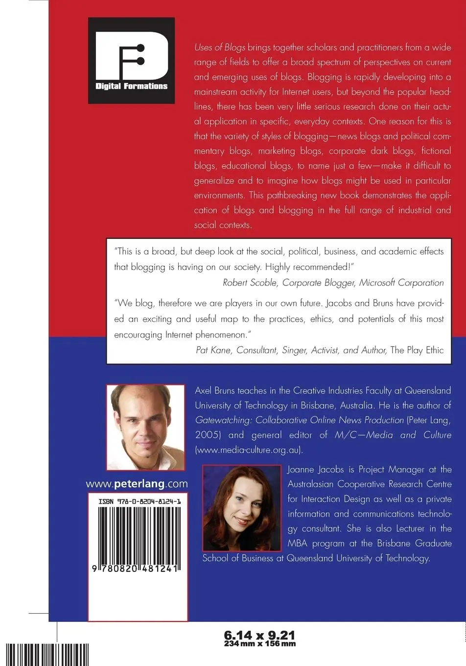 Rückseite: 9780820481241 | Uses of Blogs | Joanne Jacobs (u. a.) | Taschenbuch | 278 S. | 2006