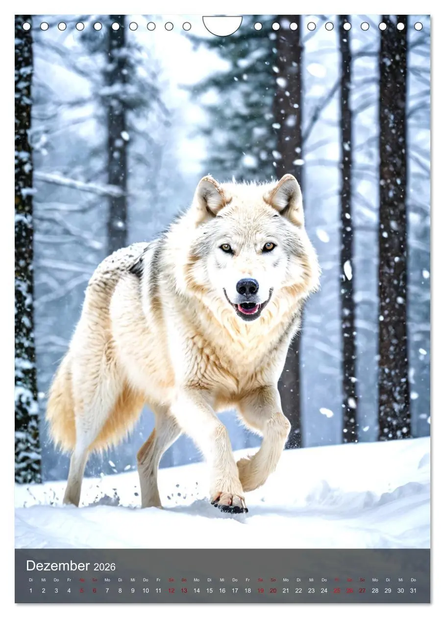 Bild: 9783457301241 | Der Wolf - Sehnsucht Freiheit Kraft (Wandkalender 2026 DIN A4...