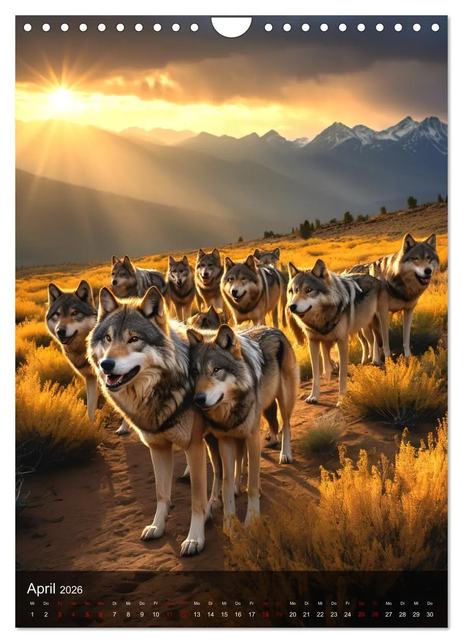 Bild: 9783457301241 | Der Wolf - Sehnsucht Freiheit Kraft (Wandkalender 2026 DIN A4...