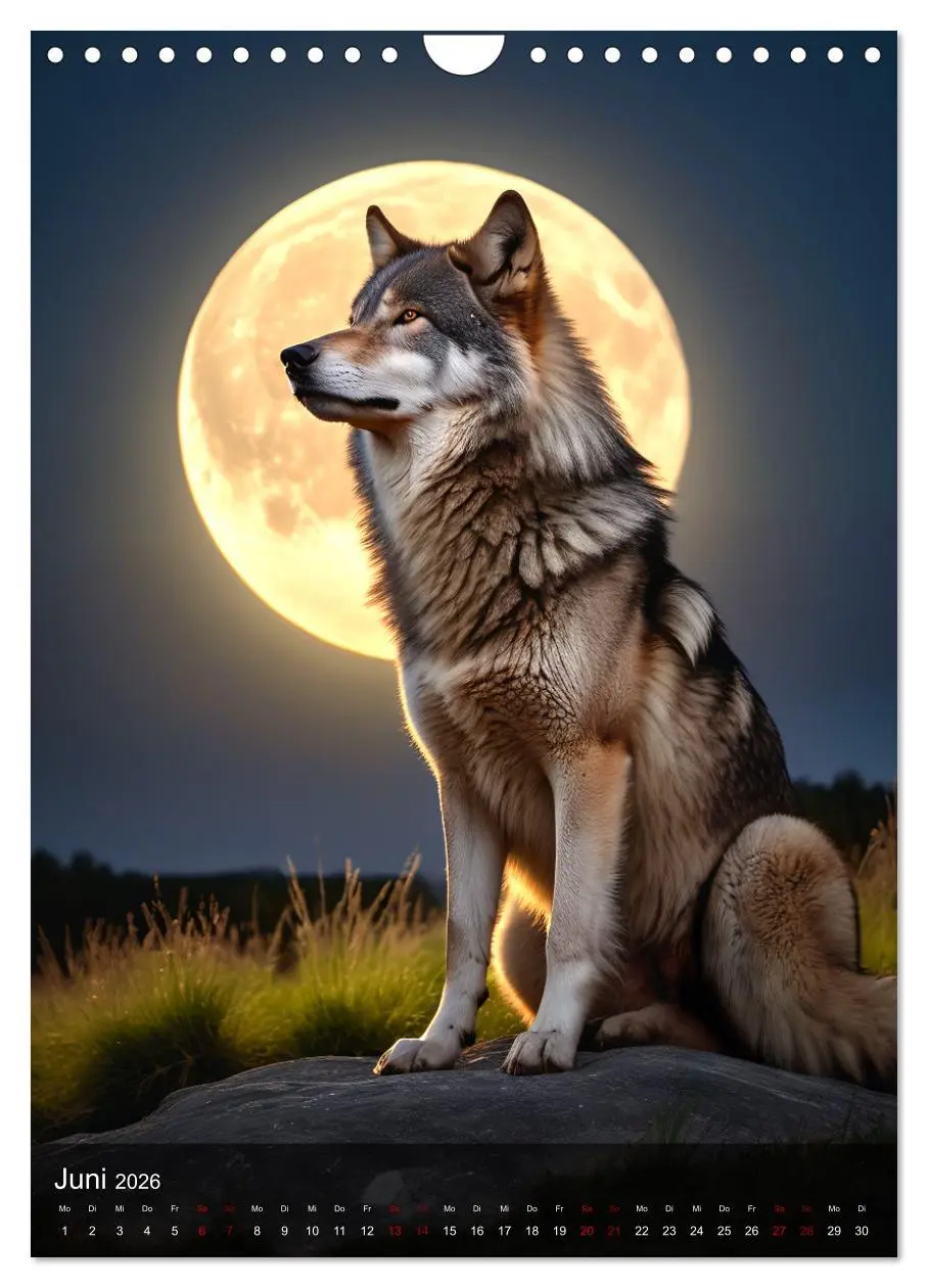 Bild: 9783457301241 | Der Wolf - Sehnsucht Freiheit Kraft (Wandkalender 2026 DIN A4...