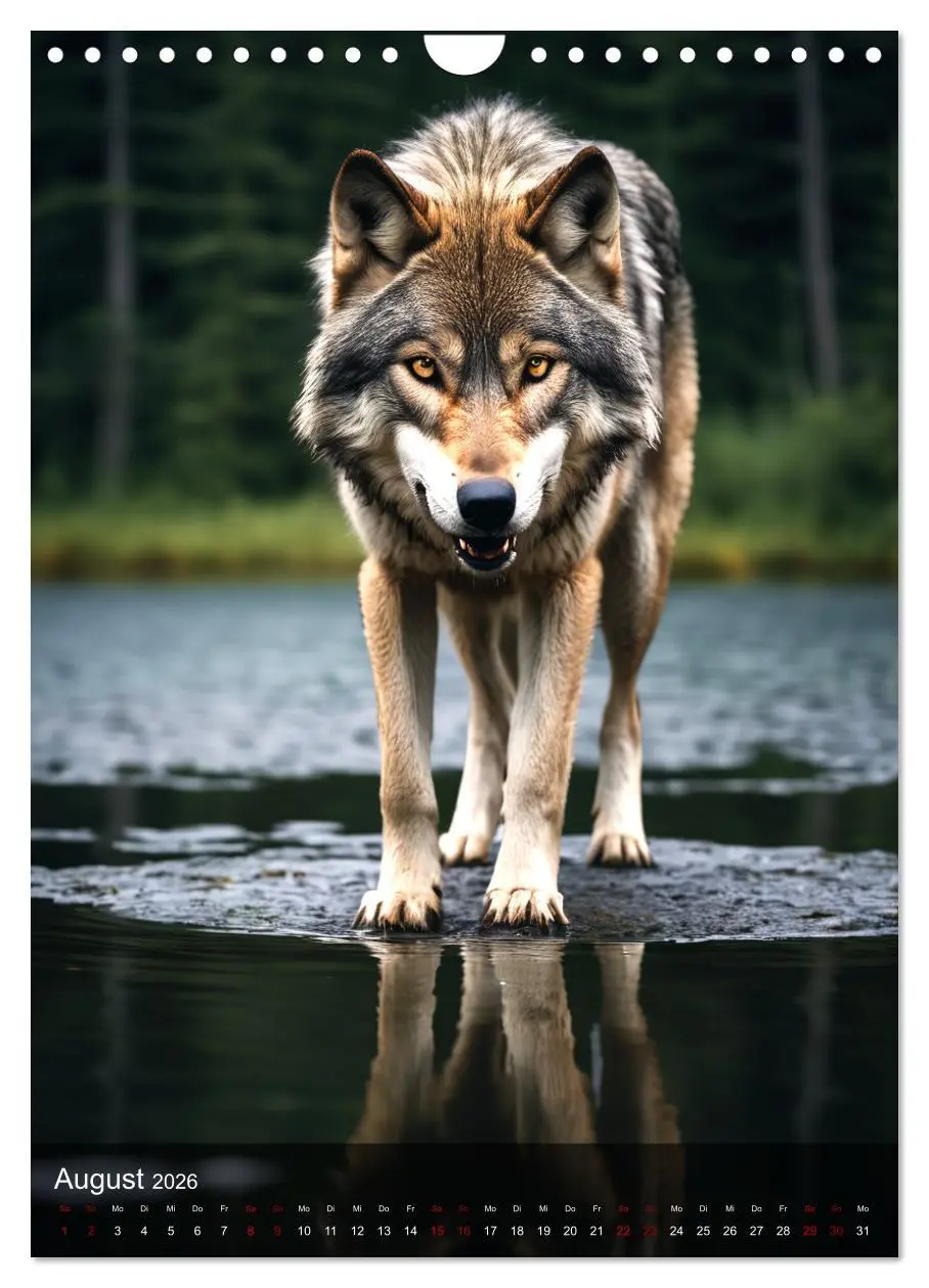 Bild: 9783457301241 | Der Wolf - Sehnsucht Freiheit Kraft (Wandkalender 2026 DIN A4...