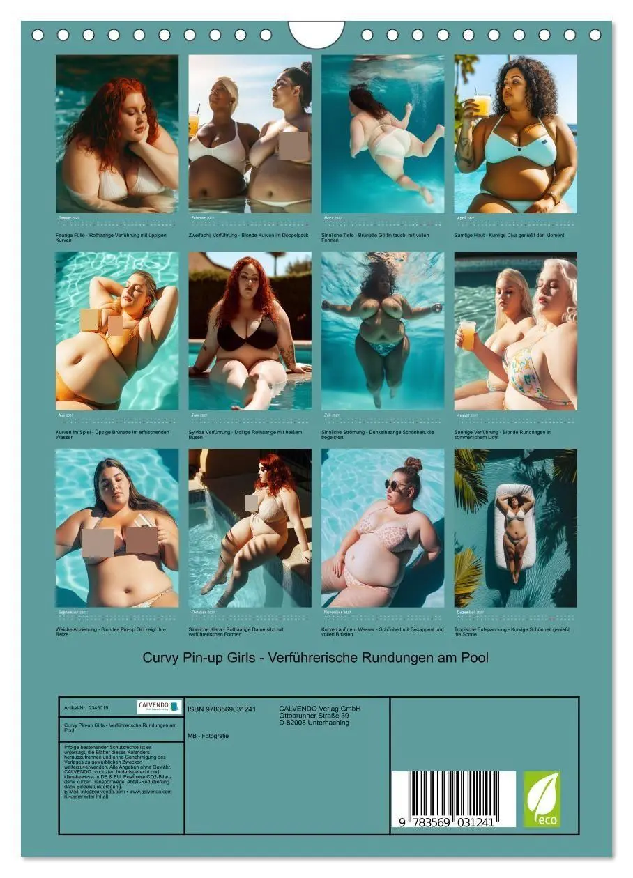Bild: 9783569031241 | Curvy Pin-up Girls - Verführerische Rundungen am Pool (Wandkalender...