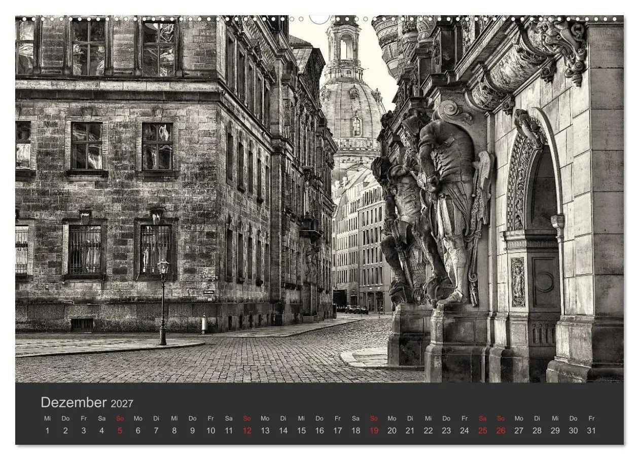 Bild: 9783594161241 | Dresden Schwarz Weiss 2027 (hochwertiger Premium Wandkalender 2027...
