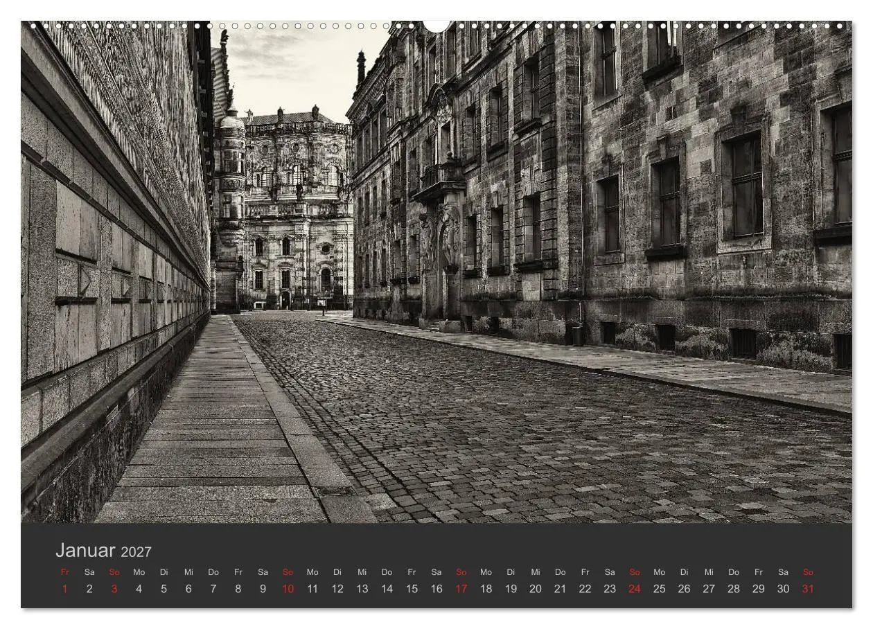 Bild: 9783594161241 | Dresden Schwarz Weiss 2027 (hochwertiger Premium Wandkalender 2027...