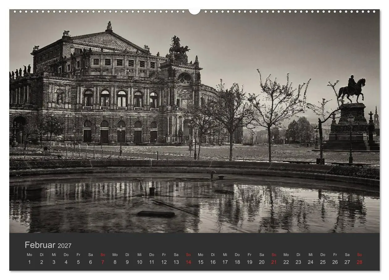 Bild: 9783594161241 | Dresden Schwarz Weiss 2027 (hochwertiger Premium Wandkalender 2027...