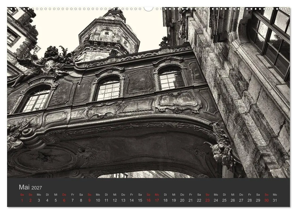 Bild: 9783594161241 | Dresden Schwarz Weiss 2027 (hochwertiger Premium Wandkalender 2027...
