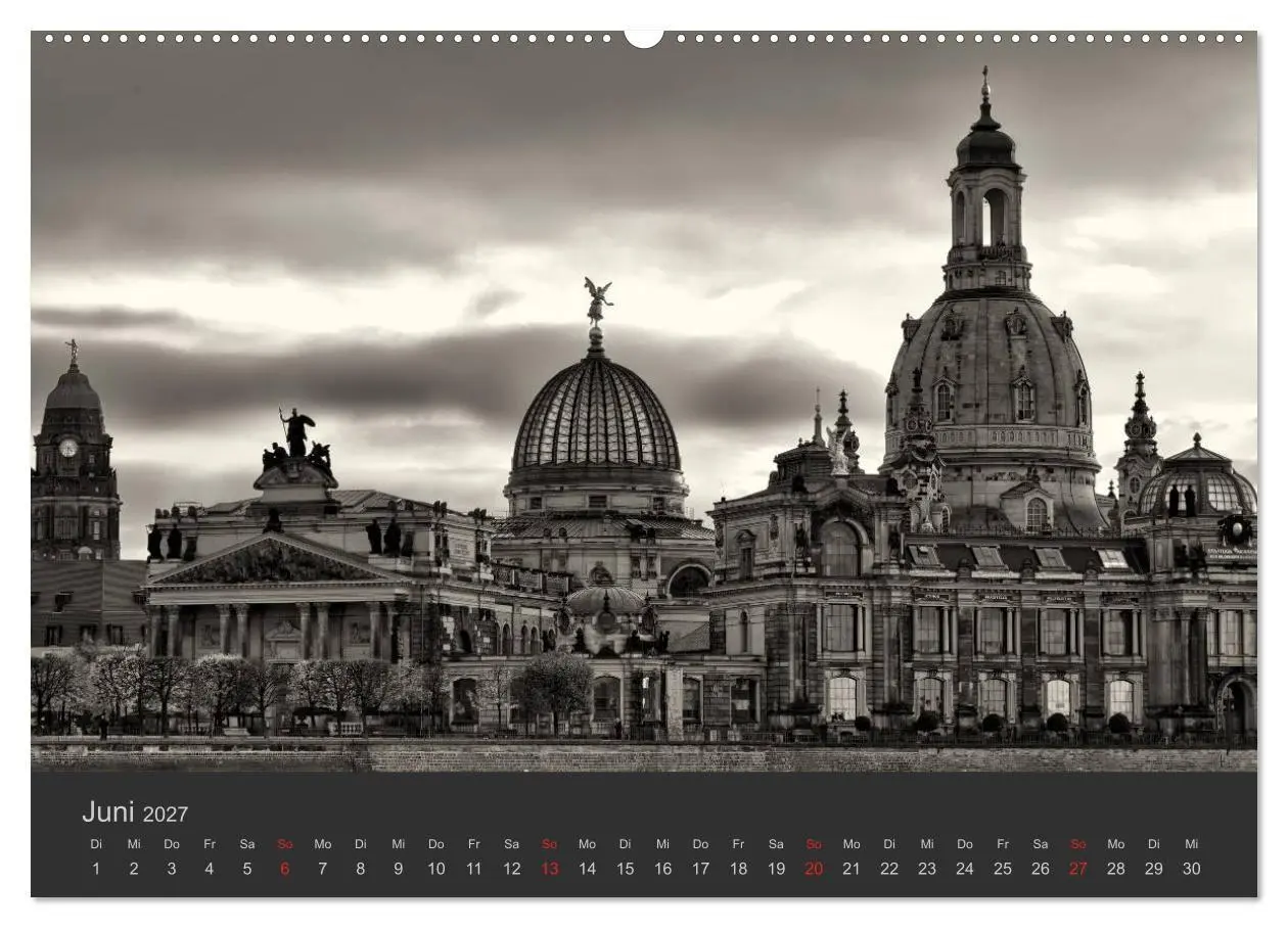 Bild: 9783594161241 | Dresden Schwarz Weiss 2027 (hochwertiger Premium Wandkalender 2027...
