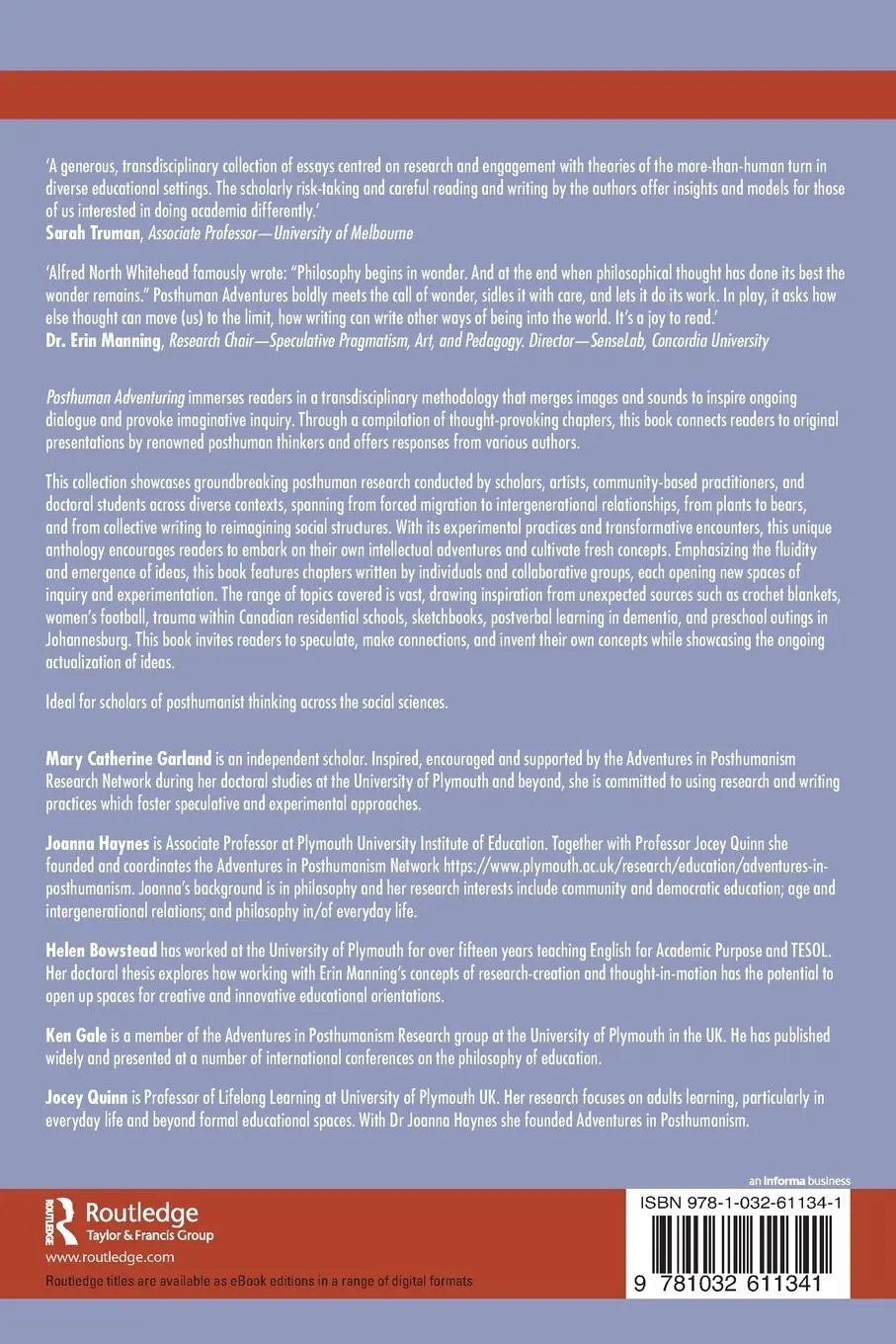 Rückseite: 9781032611341 | Posthuman Adventuring | Moments, Movements, Encounters... | Buch