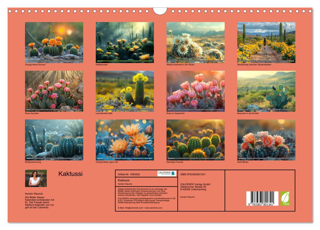 Bild: 9783383801341 | Kaktussi (Wandkalender 2025 DIN A3 quer), CALVENDO Monatskalender