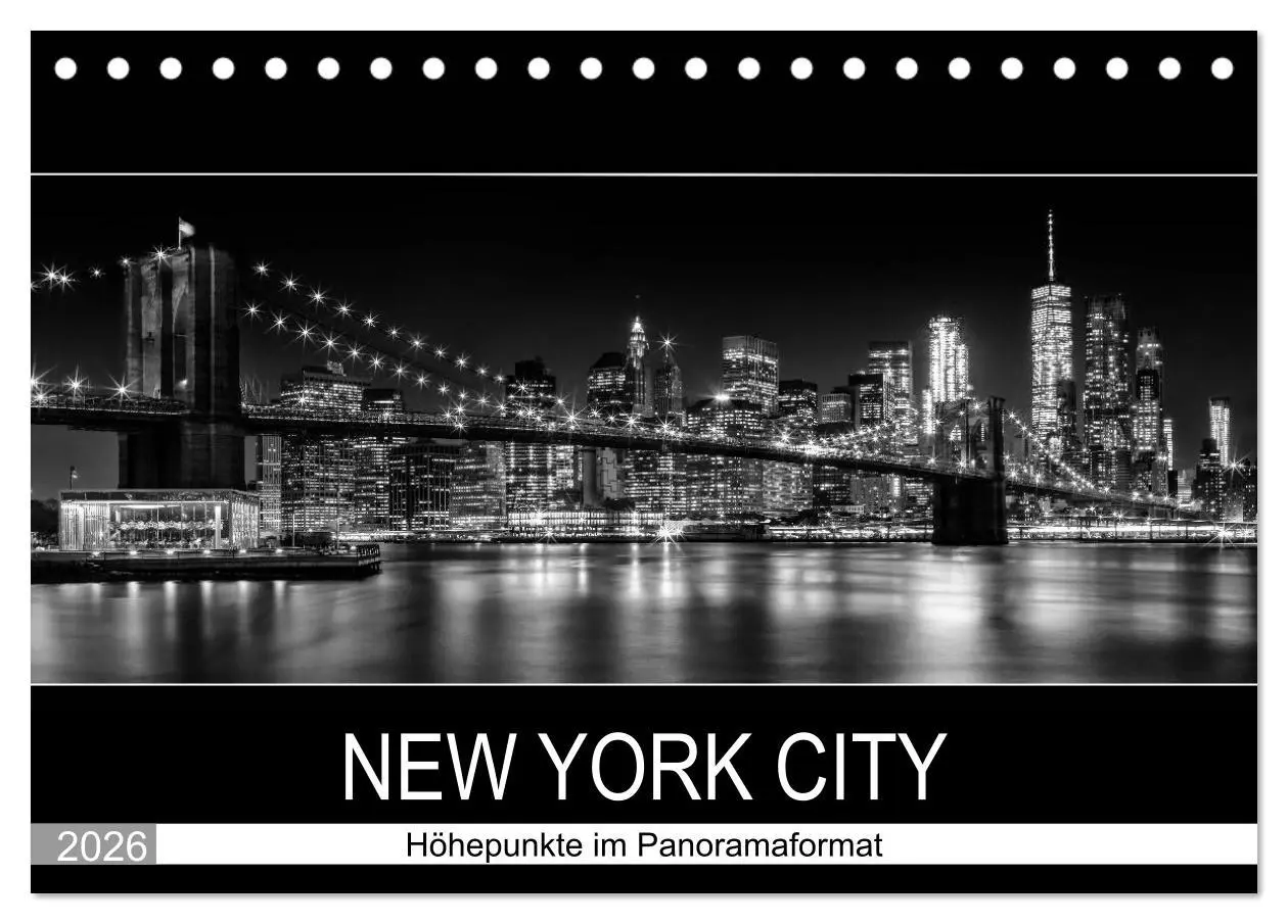 Cover: 9783516171341 | NEW YORK CITY Höhepunkte im Panoramaformat (Tischkalender 2026 DIN...