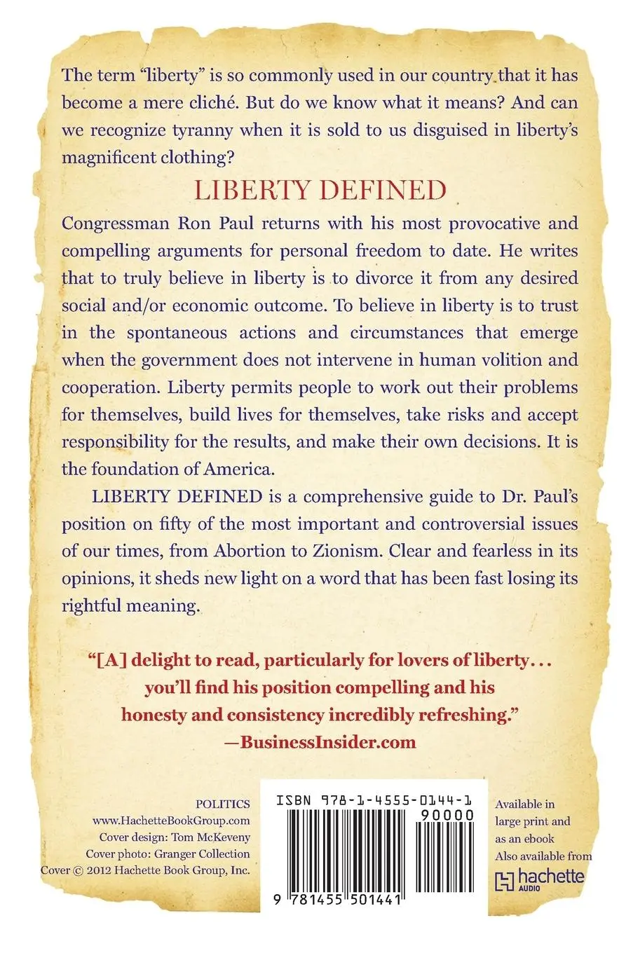 Rückseite: 9781455501441 | Liberty Defined | 50 Essential Issues That Affect Our Freedom | Paul