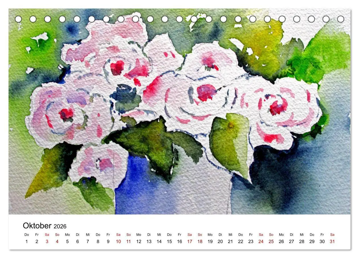 Bild: 9783457761441 | Blütenduft Aquarelle (Tischkalender 2026 DIN A5 quer), CALVENDO...