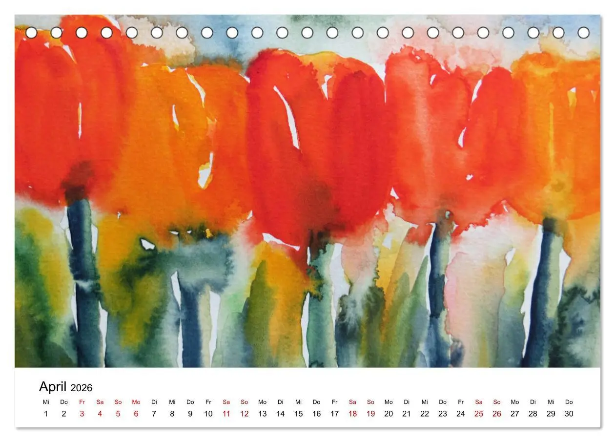 Bild: 9783457761441 | Blütenduft Aquarelle (Tischkalender 2026 DIN A5 quer), CALVENDO...