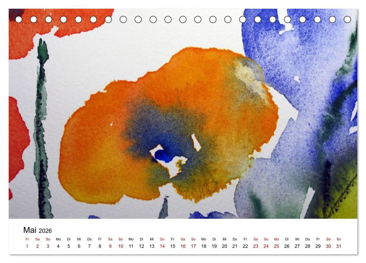 Bild: 9783457761441 | Blütenduft Aquarelle (Tischkalender 2026 DIN A5 quer), CALVENDO...