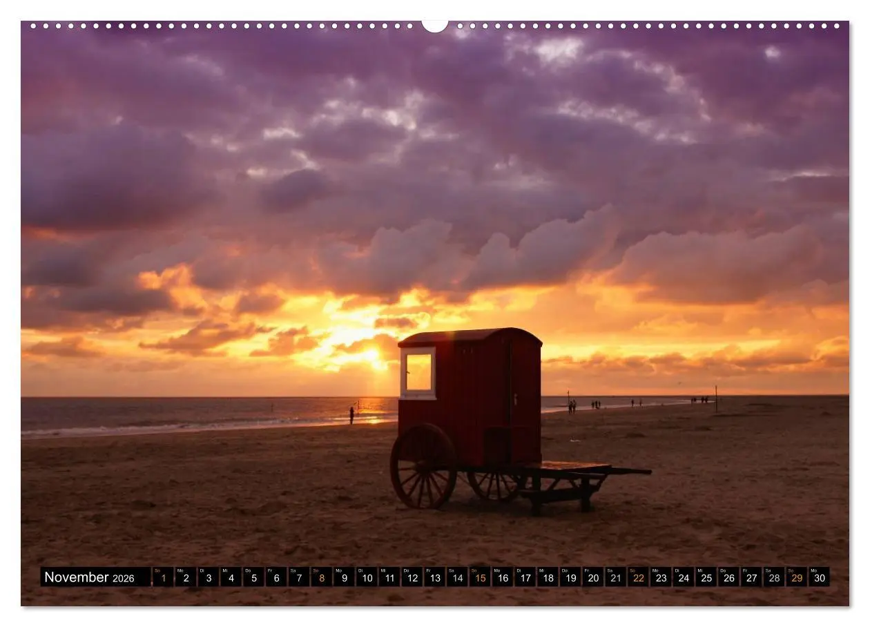 Bild: 9783516161441 | Borkum (Wandkalender 2026 DIN A2 quer), CALVENDO Monatskalender | 2026