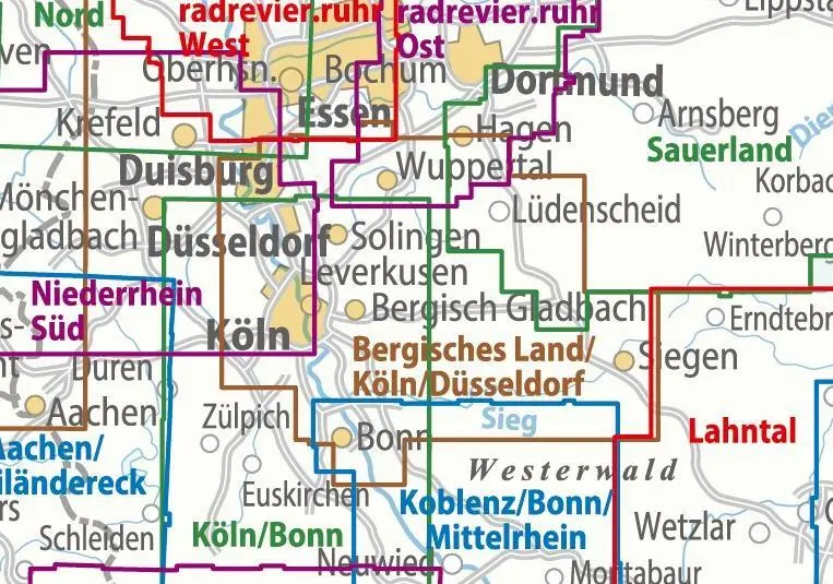 Bild: 9783969901441 | ADFC-Regionalkarte Bergisches Land Köln/Düsseldorf 1:75.000, reiß-...