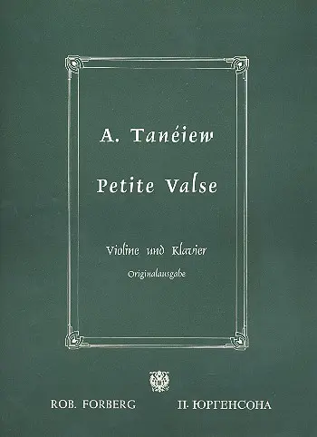 Cover: 9790206101441 | Petite valse | Alexander Sergejewitsch Tanejev | Buch