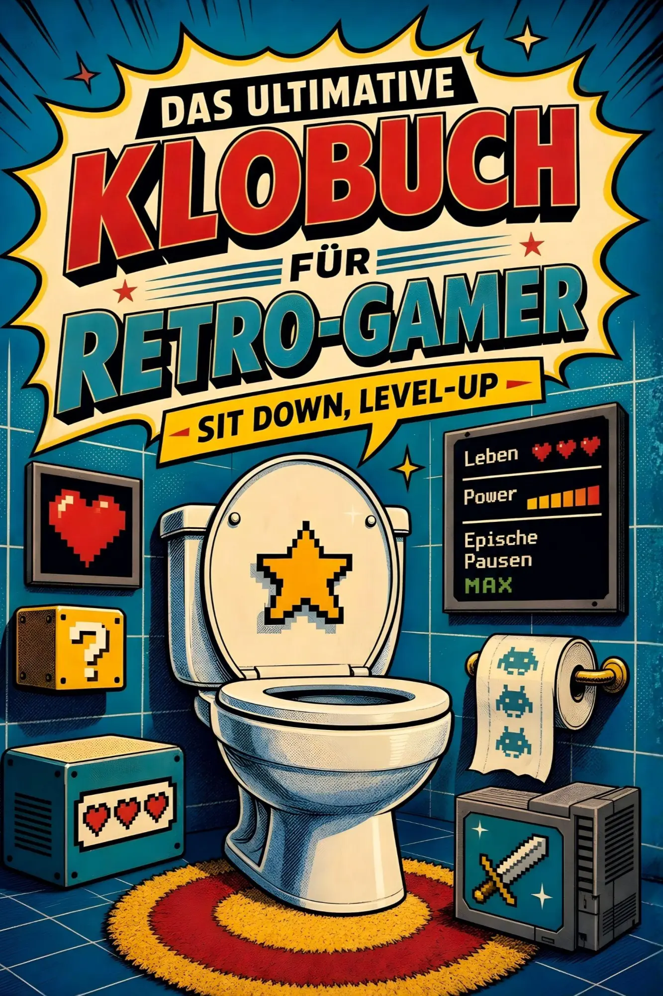 Cover: 9783696101541 | Das ultimative Klobuch für Retro-Gamer | Sit down, level-up | Schulz