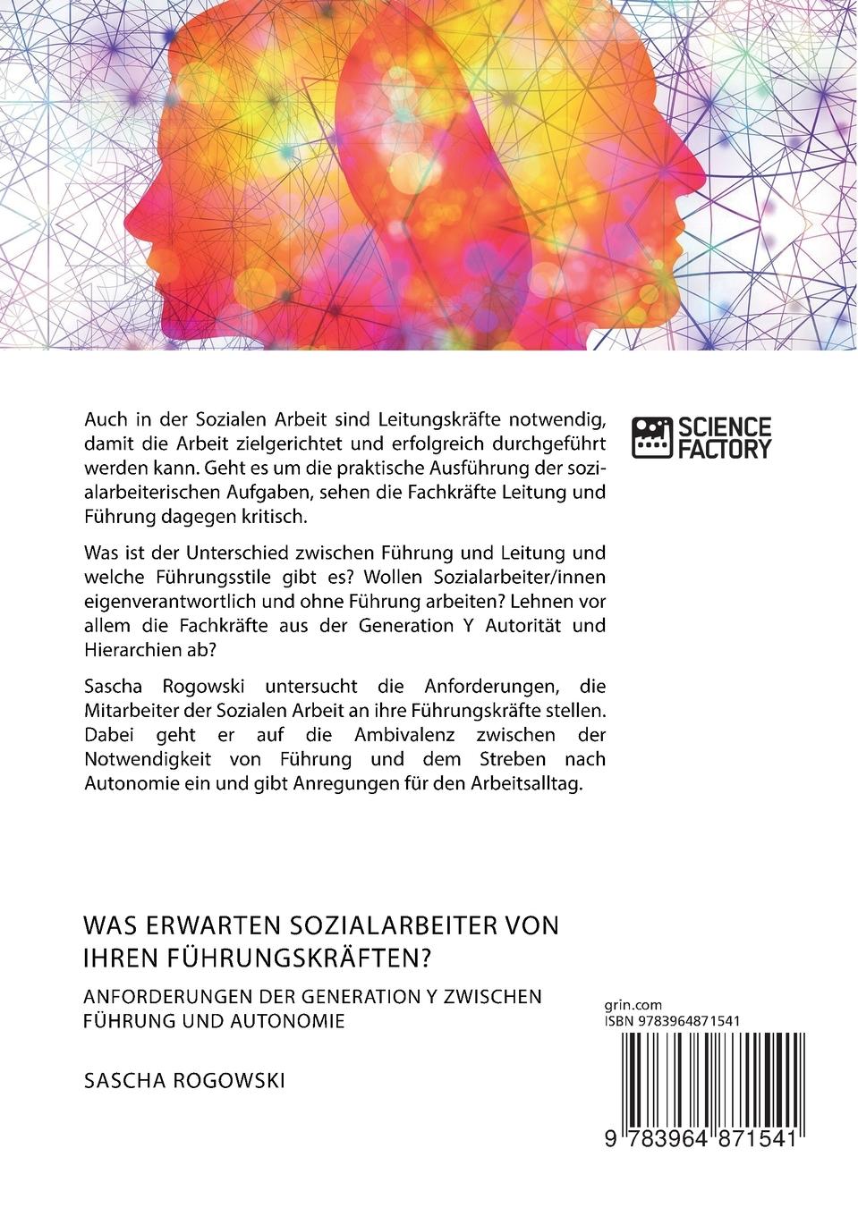 Rückseite: 9783964871541 | Was erwarten Sozialarbeiter von ihren Führungskräften?...