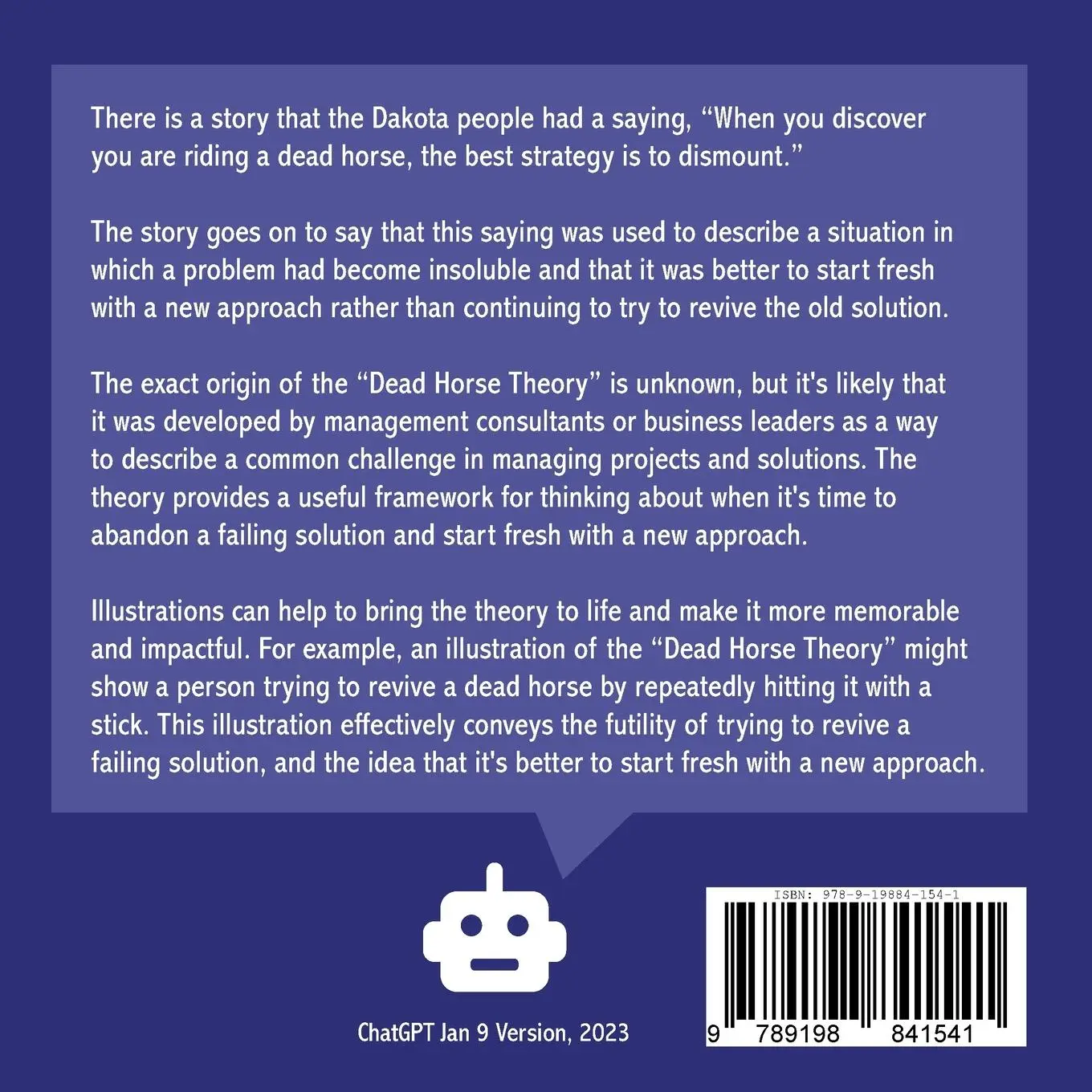 Rückseite: 9789198841541 | The Dead Horse Theory Illustrated | Oscar Berg | Taschenbuch | 2023