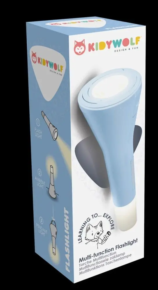 Bild: 5407009181641 | KIDYWOLF - Taschenlampe 3in1 blau | Deutsch | 2025 | KIDYWOLF
