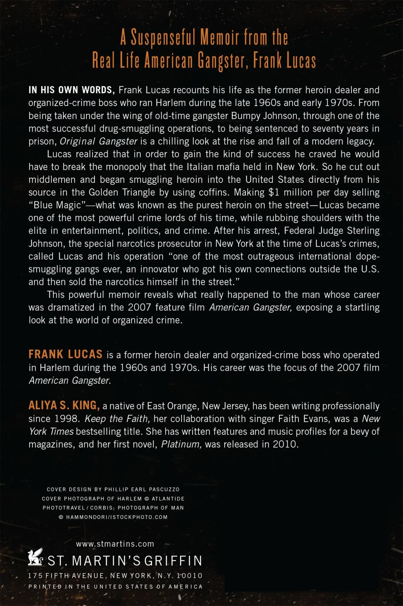 Rückseite: 9780312571641 | Original Gangster | Frank Lucas (u. a.) | Taschenbuch | Englisch