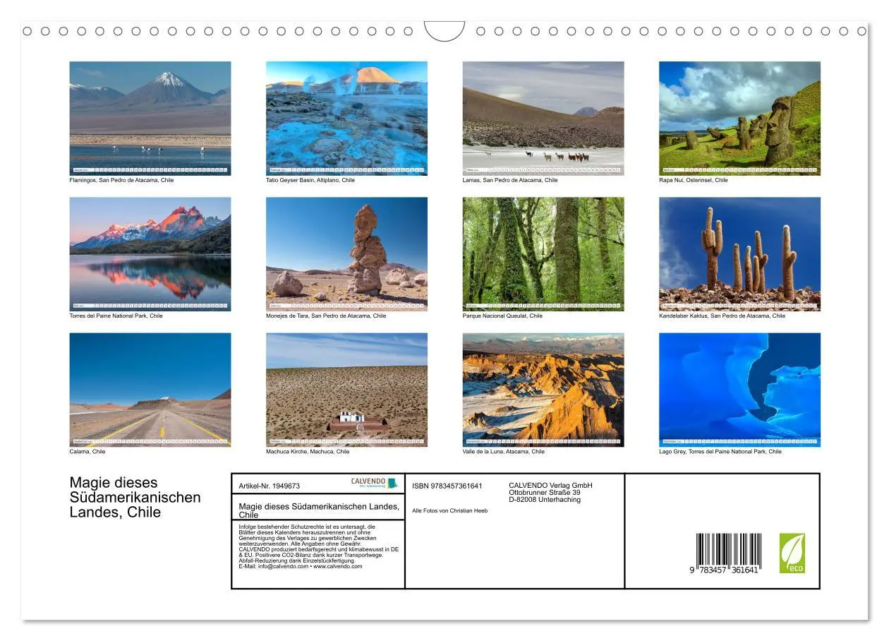 Bild: 9783457361641 | Magie dieses Südamerikanischen Landes, Chile (Wandkalender 2026 DIN...