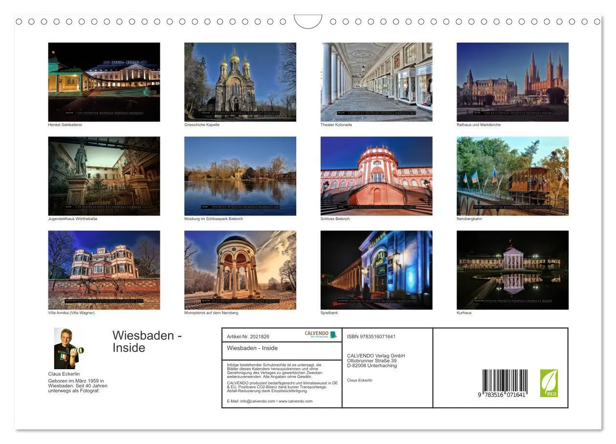 Bild: 9783516071641 | Wiesbaden - Inside (Wandkalender 2026 DIN A3 quer), CALVENDO...