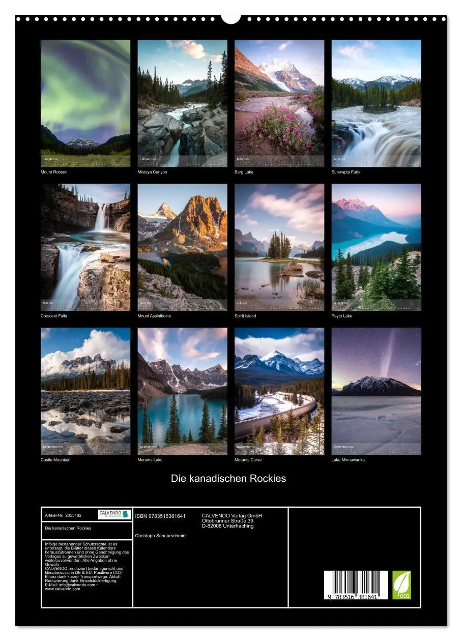 Bild: 9783516381641 | Die kanadischen Rockies (hochwertiger Premium Wandkalender 2026 DIN...