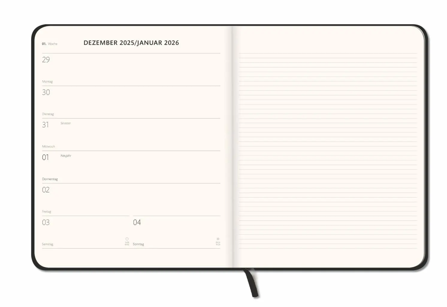 Bild: 9783756411641 | Kombitimer schwarz groß 2026 | Heye | Kalender | Bürokalender Heye