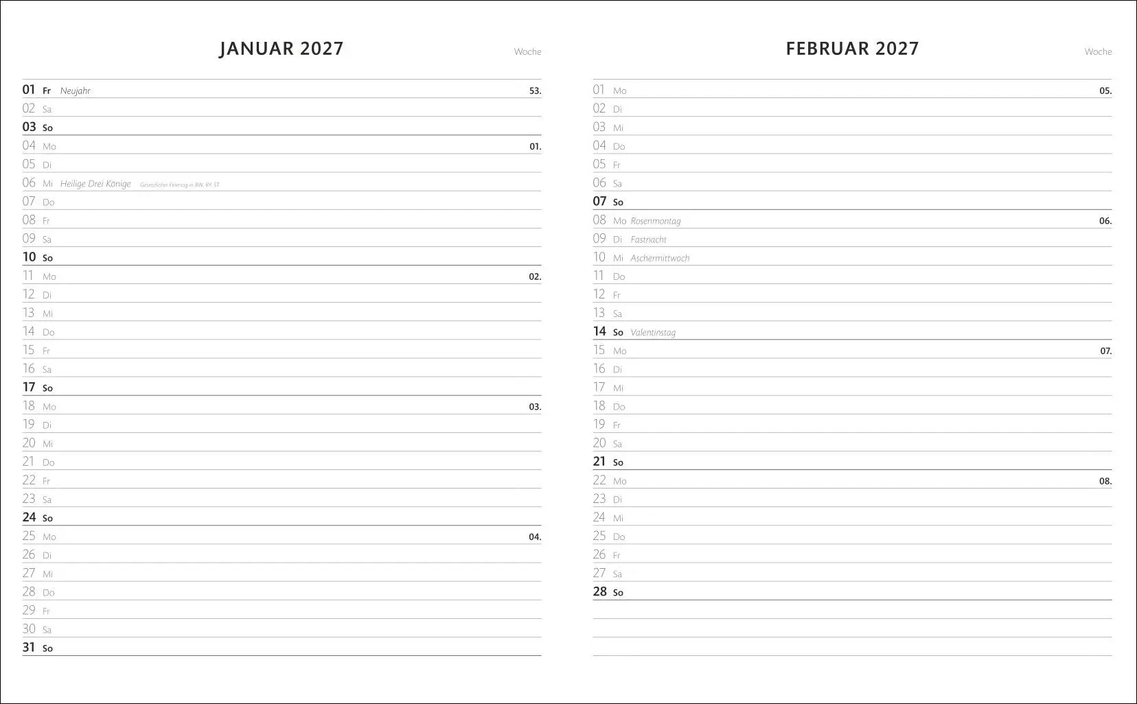 Bild: 9783756411641 | Kombitimer schwarz groß 2026 | Heye | Kalender | Bürokalender Heye